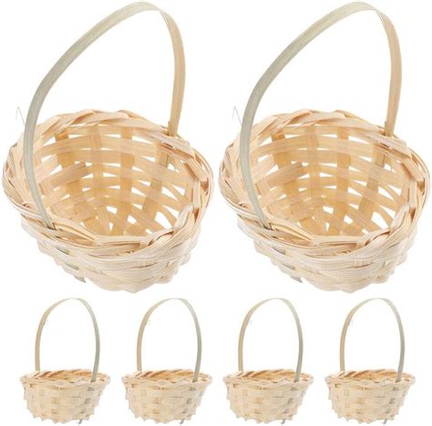 Amazon Happyyami Wedding Decor Pcs Mini Woven Baskets Tiny Wood