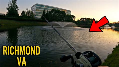 Fishing RICHMOND VIRGINIA PONDS For BIG LARGEMOUTH BASS BEST LURES AND