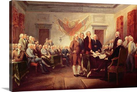 Signing The Declaration Of Independence 4th July 1776 C1817 Great