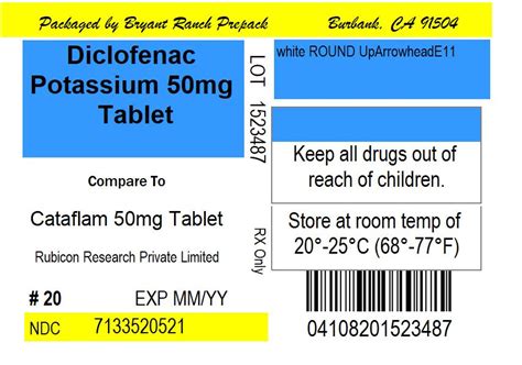 Diclofenac Potassium Tablets Usp 25 Mg And 50 Mg