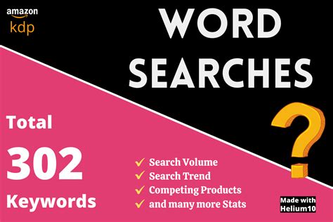 Word Search Keyword List For Amazon Kdp Graphic By Digitalshandmade