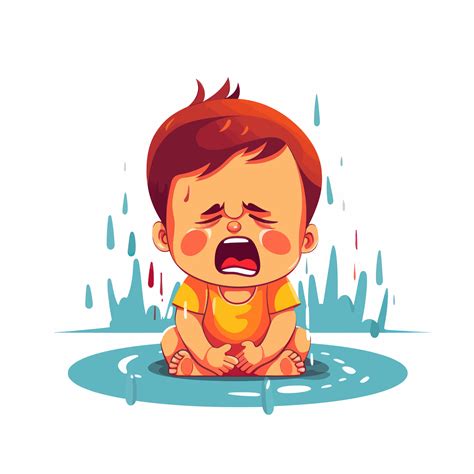 Sad baby crying 27997044 Vector Art at Vecteezy