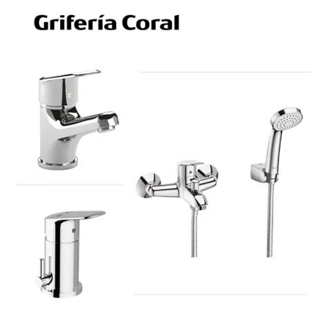 Griferia Roca Coral Monocomando Lavatorio Bidet Ducha Ext Ct Cuotas