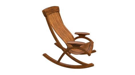 Wooden Rocking Chair | CGTrader