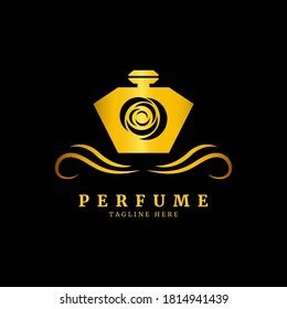 Classical Bottle Perfume Logofloral Design Concept