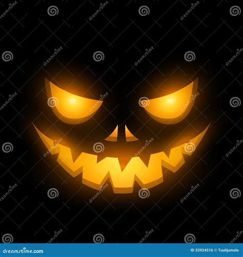 Halloween scary face stock vector. Illustration of decoration - 33924516