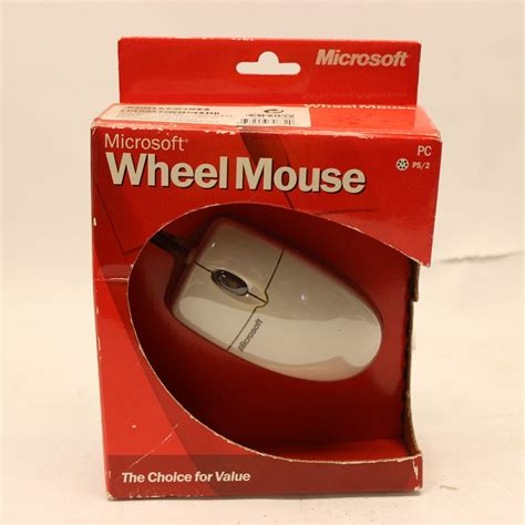 Used Vintage Microsoft PS/2 Wheel Mouse White 9526601735955 - UBB.threads