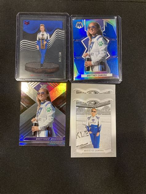 2023 Panini Chronicles Racing Brittney Zamora LOT X5 WIth BLUE 199