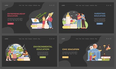 Educational themes set. Flat illustration 46909953 Vector Art at Vecteezy