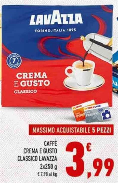 Lavazza Crema E Gusto Classico Caffè 2x250 g offerta di Conad