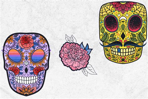 Sugar Skulls Svg Cut Files And Sublimation Collection By Tatiana Cociorva