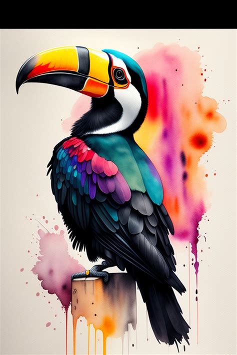 Dds Colorful Toucan Bauhaus Style