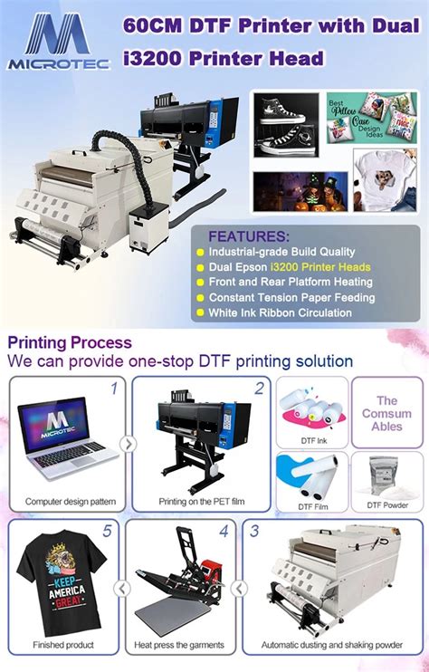 Microtec 60cm DTF Printer High Quality Textile Printing Solution