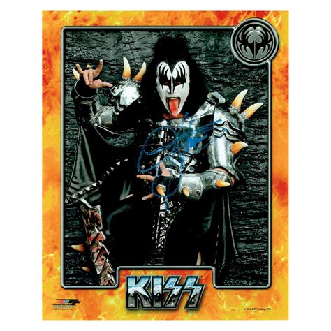 Gene Simmons Autographed Photo Kiss Autograph Authentic Touch Of Modern