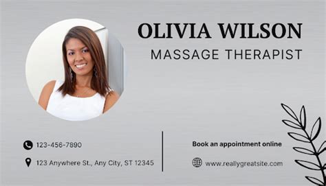 Massage Business Cards Examples And Marketing Tips