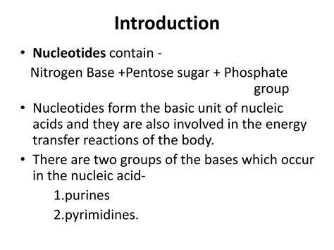 Solution Nucleotides Structure And Function Studypool