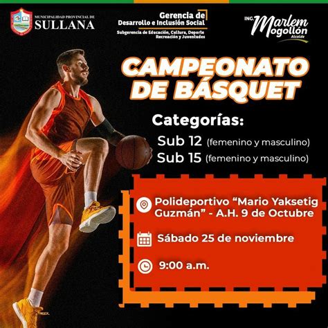 Municipalidad de Sullana organiza el Campeonato de Básquet Campañas