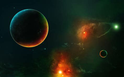 Planet at galaxy wallpaper, planet, space, space art HD wallpaper | Wallpaper Flare