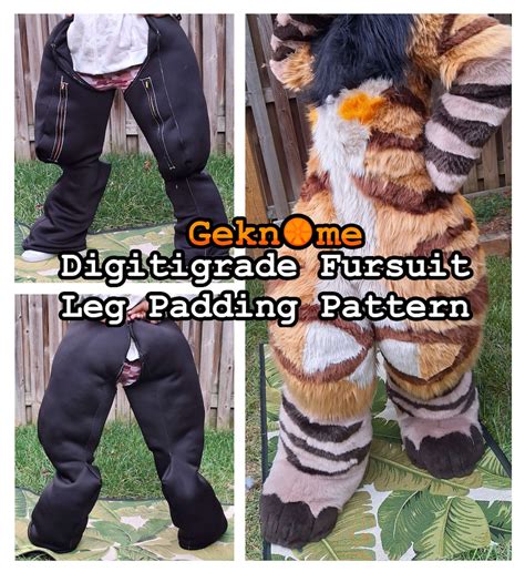 Fursuit Digitigrade Leg Padding Pattern Tutorialpdf Download Etsy