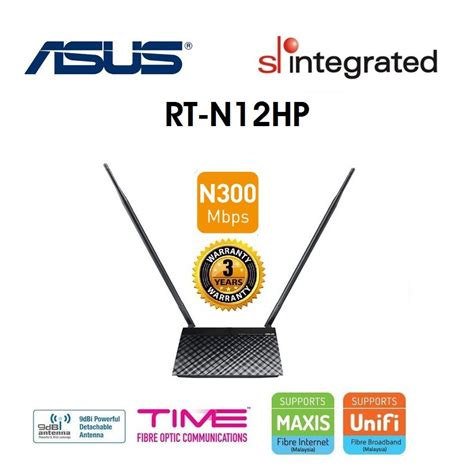 Asus Rt N12hp High Power Wireless N300 3 In 1 Router Shopee Malaysia