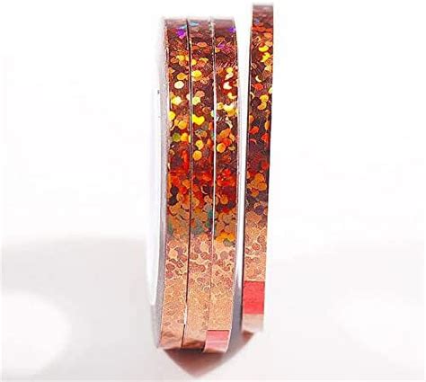 5 Rolls Glitter Nail Art Striping Tape Lines Width 3mm Striping Tape