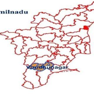 Virudhunagar district location on Tamilnadu state map | Download ...