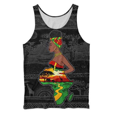 African Tank Top Mother Africa Map Africazonestore Africazone Store