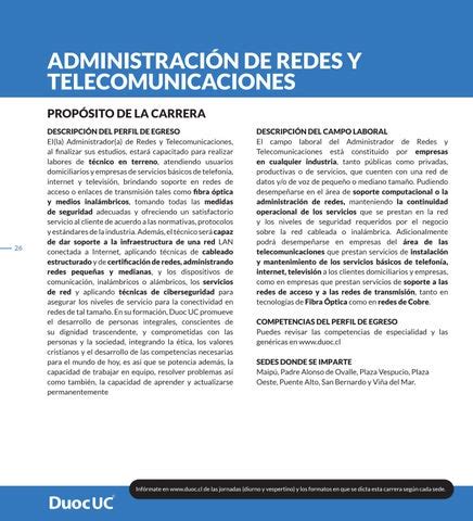 Administraci N De Redes Y Telecomunicaciones Malla By Duoc Uc