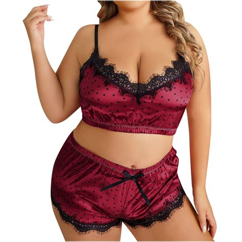 Byoimud Women S Lingerie Set Piece Lace Sleepwear Halter Nighty And