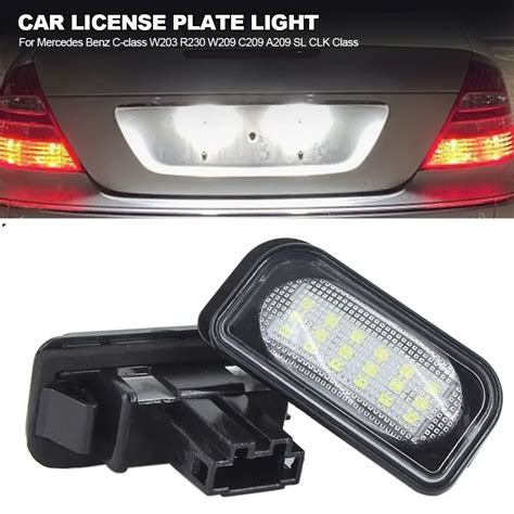 2pcs Canbus LED License Number Plate Light Assembly Replacement For