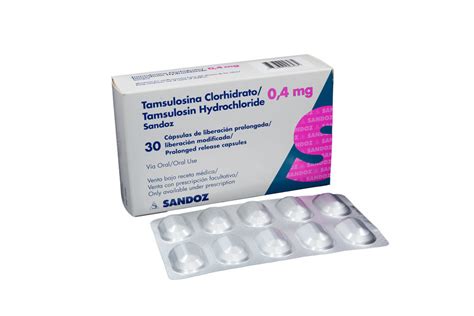 Tamsulosina Clorhidrato 0 4 mg Caja Con 30 Cápsulas De Liberación