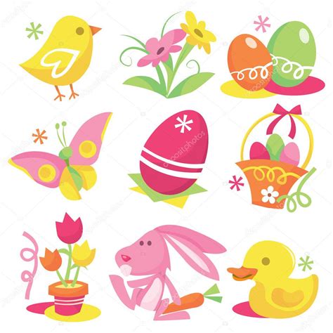 Easter Icons ⬇ Vector Image By © Totallyjamie Vector Stock 73533585