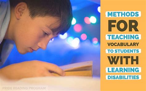 Teaching Vocabulary To Students With Learning Disabilities