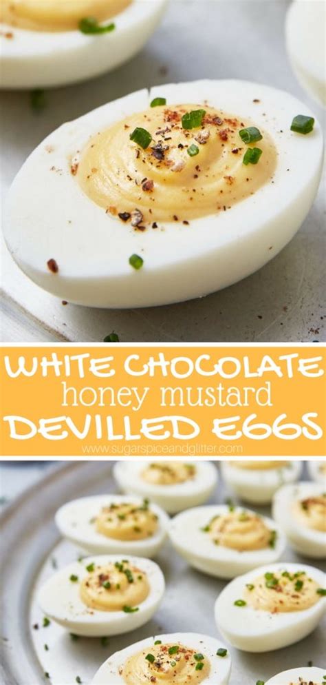 White Chocolate Honey Mustard Devilled Eggs ⋆ Sugar Spice And Glitter