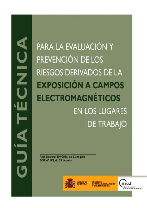 Guía Técnica Para La Evaluación Y Prevención De Los Riesgos Derivados