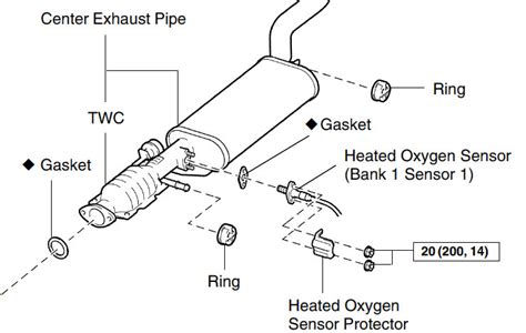 2006 Toyota Solara Engine Sensor Diagram 2x Oxygen O2 Sensor