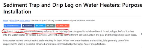 Hvac Drip Leg Vs Sediment Trap Internachi®️ Forum