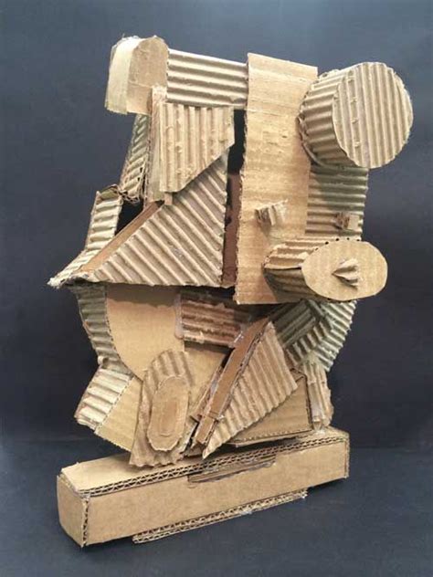 Cardboard Cubism Arts And Activities Cubist Sculpture Cardboard