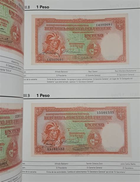 Catálogo Uruguay Billetes Emitidos Por El Banco República 1896 A