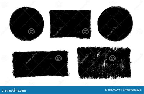 Brush Strokes Set Hand Drawn Scribble Abstract Vector Illustration