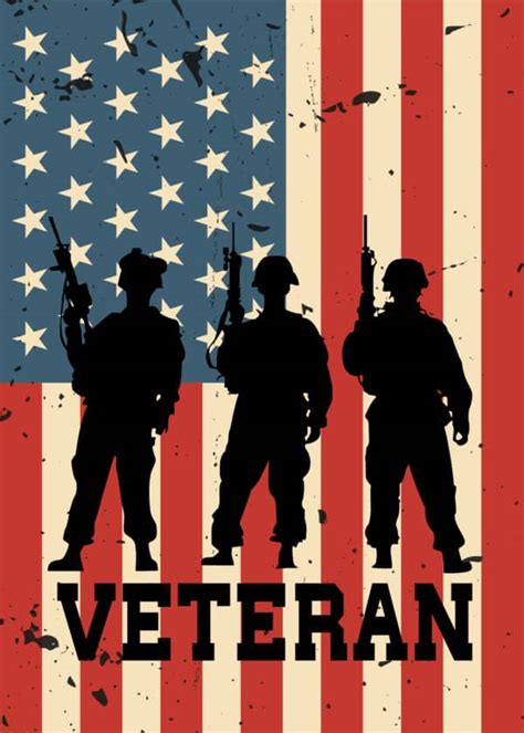 Veteran Flag-Vinyl Sticker - Custom Decor