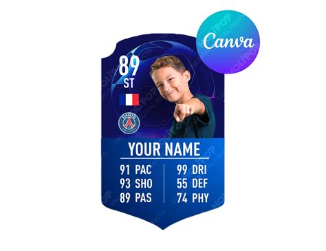 Champions League Fifa Card Customizable Fut Card Football Card