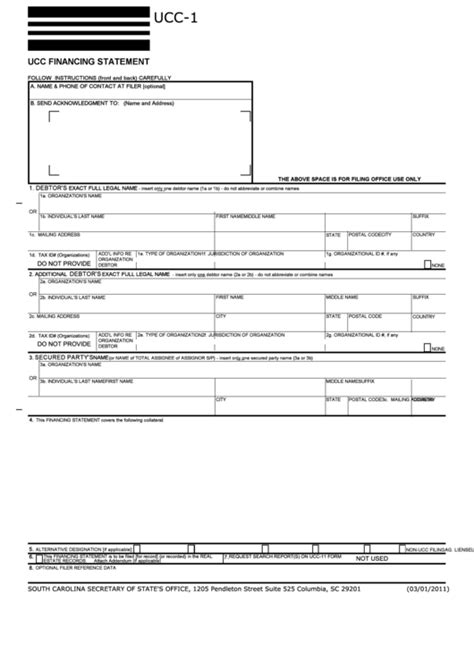 Printable Ucc 1 Form Printable Form 2024