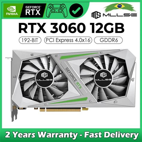 Super Max Mllse Rtx 3060 12gb Gamer Nova Placa Gráfica Gddr6 Gpu Dp 3 Pci E 4 0x16 192bit