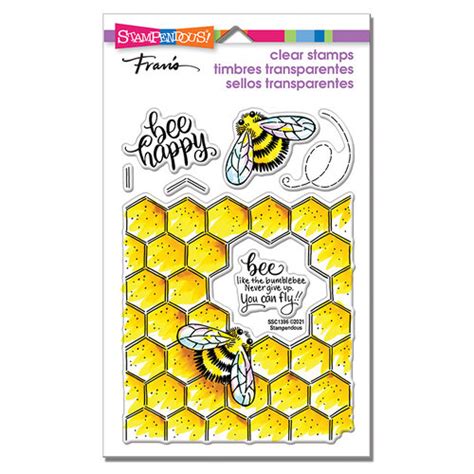 Stampendous Clear Photopolymer Stamps Bumblebee Happy