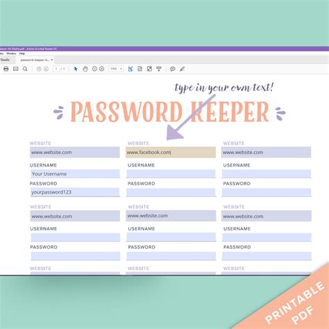 Keep Track Of Your Passwords With This Printable Password Keeper