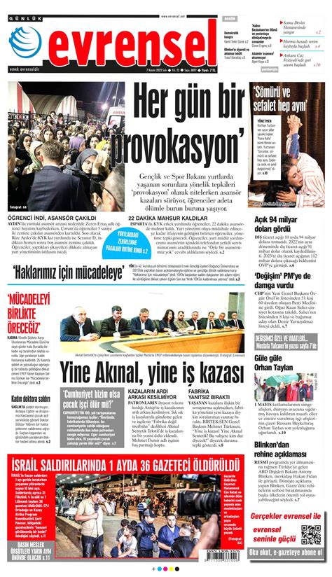 Evrensel Gazetesi Evrensel Man Et Oku Haberler Kas M