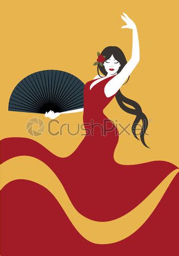 Spanish Flamenco Dancer Vector Illustration Stock Vector Crushpixel