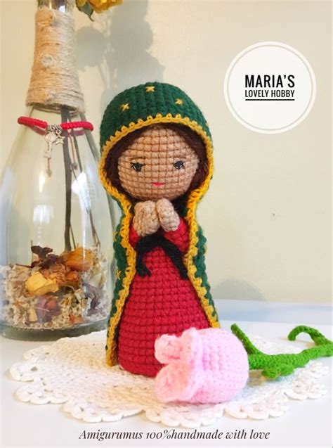 Virgen de Guadalupe tejida a crochet con la técnica amigurumi tutorial