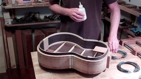 Classical Guitar Building Oberg Guitars Clamping The Top To The Body